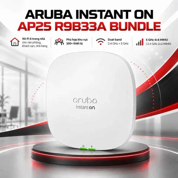 Bộ phát Wifi ARUBA Instant On AP25 R9B33A (bundle)