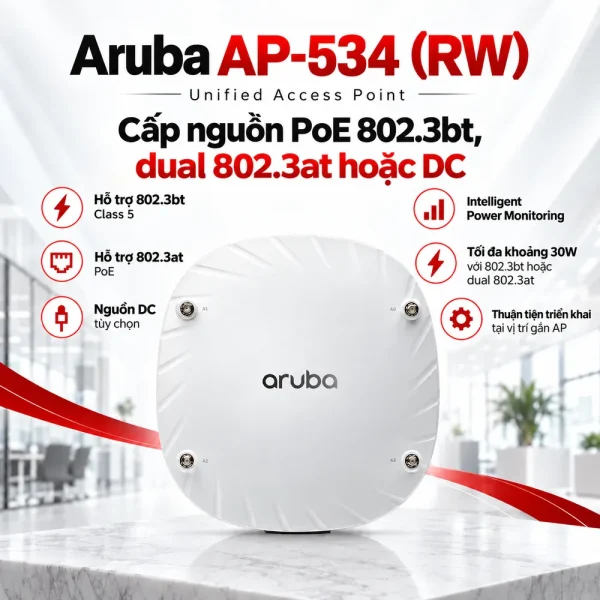 Bộ phát wifi Aruba JZ331A AP-534 (RW) Unified AP