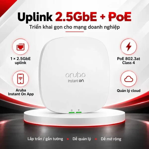 Bộ phát WiFi Aruba R9B28A Instant On AP25 WiFi 6