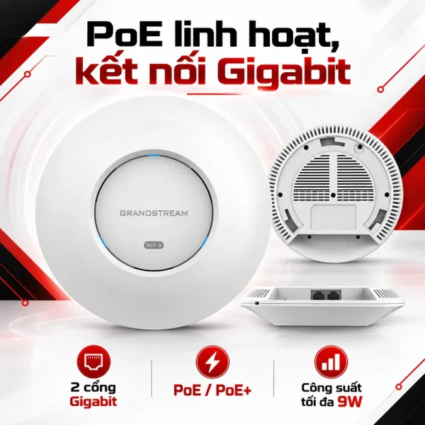 Bộ phát Wifi Grandstream GWN7660 – Wi-Fi 6 mạnh mẽ