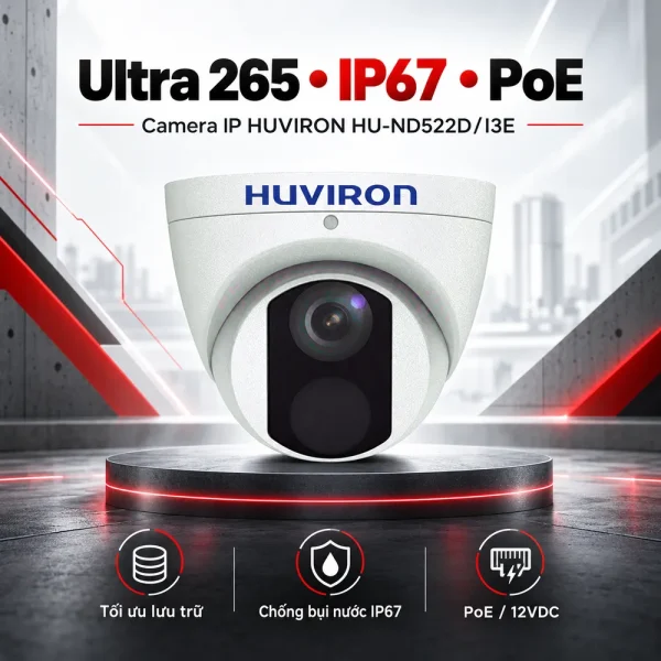 Camera BULLET hồng ngoại HUVIRON HU-ND522D/I3E 5MP