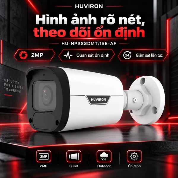 Camera BULLET hồng ngoại HUVIRON HU-NP222DMT/I5E-AF 2MP