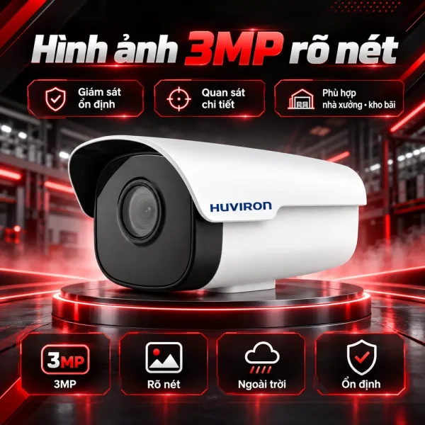 Camera BULLET hồng ngoại HUVIRON HU-NP344/I6E 3MP
