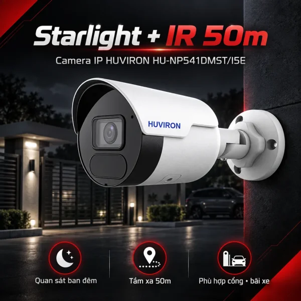 Camera BULLET hồng ngoại HUVIRON HU-NP541DMST/I5E 5MP