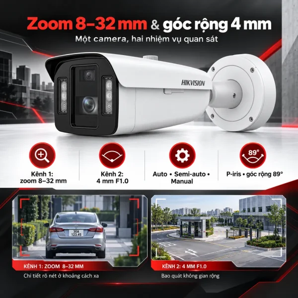 Camera DeePinview 4MP Hikvision iDS-2CD8A46G0-XZ(H)S(Y)
