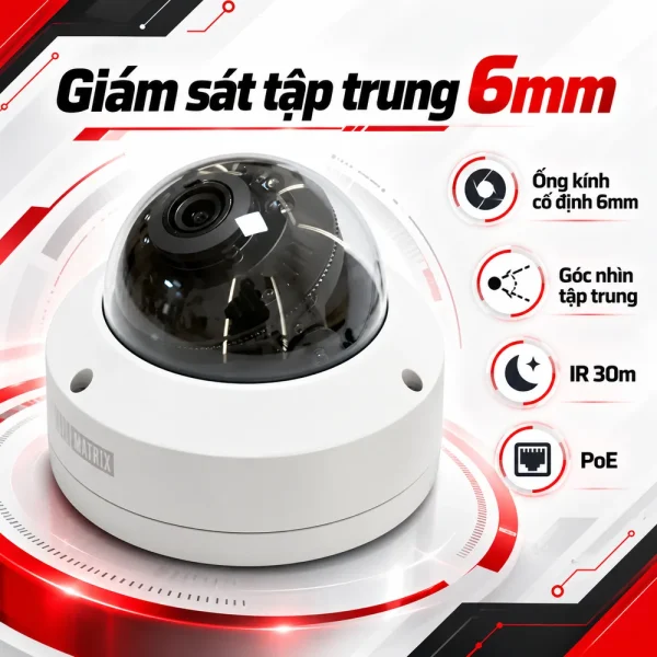 Camera Dome IR 8MP SATATYA MIDR80FL60CWP