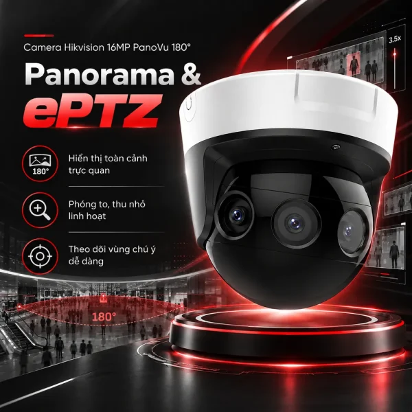 Camera Hikvision 16MP Panovu 180 độ DS-2CD6944G0-IHS(/NFC)