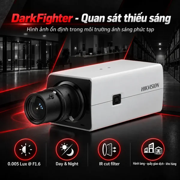 Camera Hikvision 2MP DS-2CD2821G0 DarkFighter Box