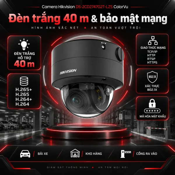 Camera Hikvision 4MP DS-2CD2747G2T-LZS ColorVu