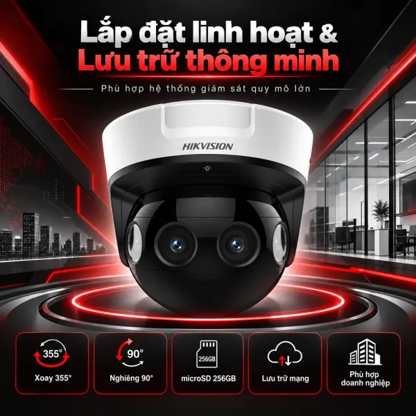 Camera Hikvision 8MP 180 độ Panovu DS-2CD6924G0-IHS(/NFC)