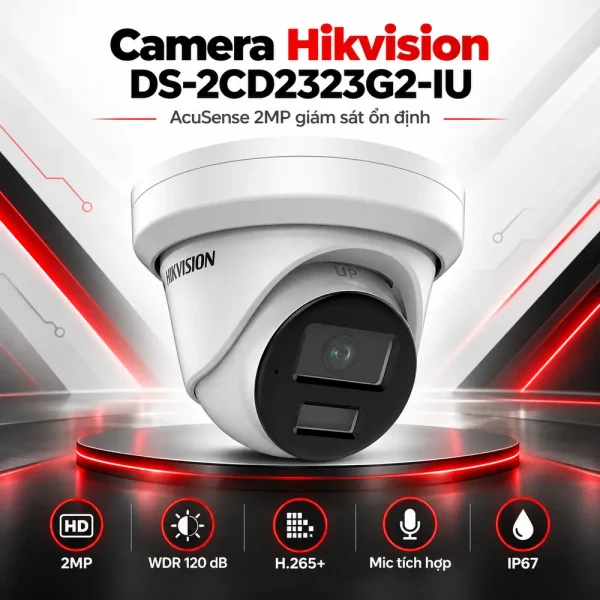 Camera Hikvision AcuSense 2 MP DS-2CD2323G2-IU