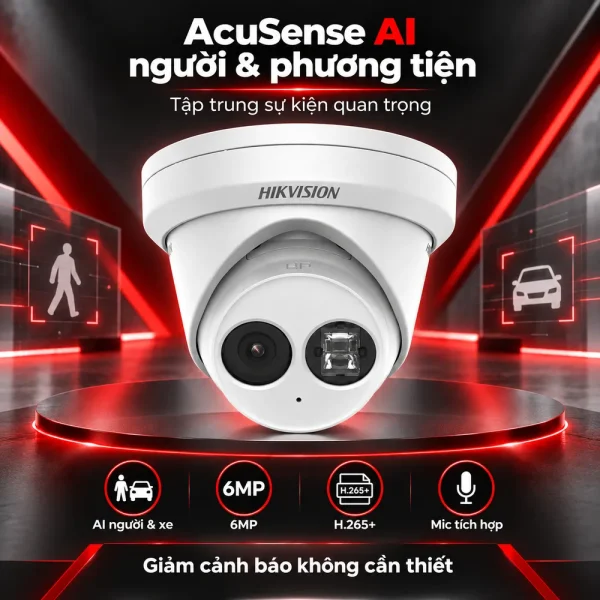 Camera Hikvision AcuSense 6 MP DS-2CD2363G2-I(U)