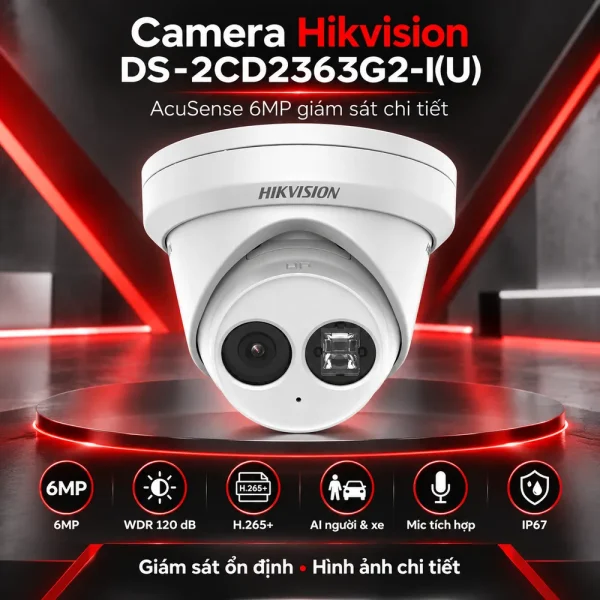 Camera Hikvision AcuSense 6 MP DS-2CD2363G2-I(U)