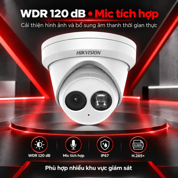 Camera Hikvision AcuSense 6 MP DS-2CD2363G2-I(U)