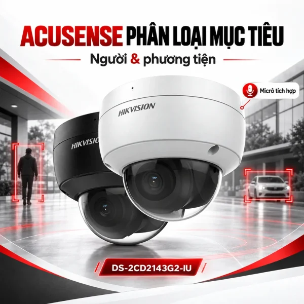 Camera Hikvision bán cầu AcuSense 4 MP DS-2CD2143G2-IU