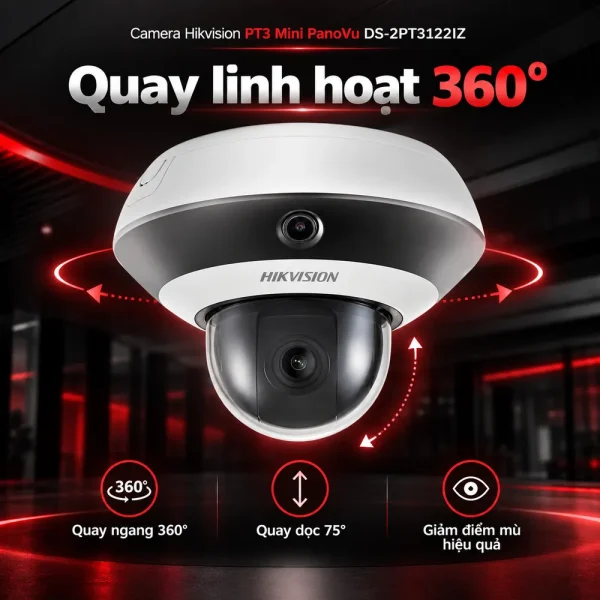 Camera Hikvision PT3 Mini PanoVu DS-2PT3122IZ