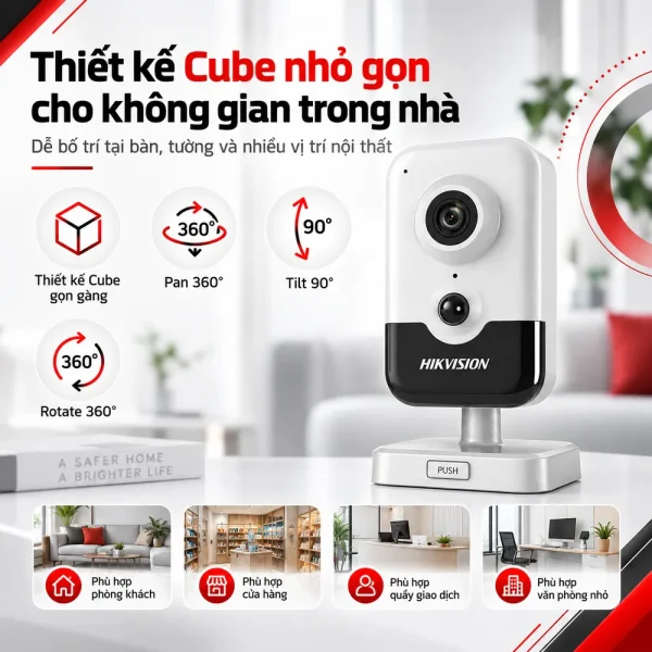 Camera IP Cube 2MP Hikvision DS-2CD2421G0-I(D)(W)