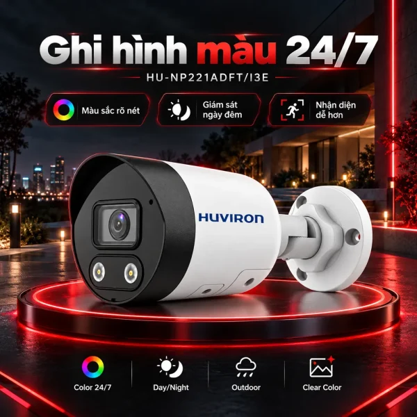 Camera IP hồng ngoại HUVIRON HU-NP221ADFT/I3E 2MP