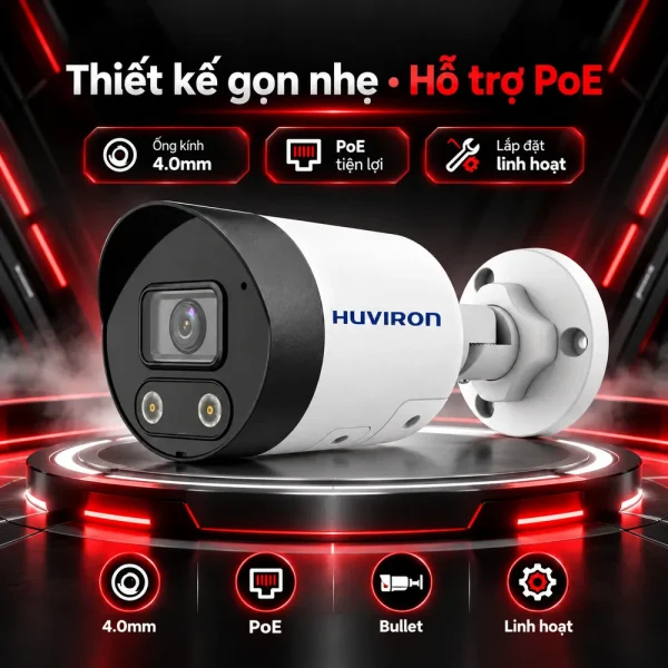 Camera IP hồng ngoại HUVIRON HU-NP241ADFT/I3E 2MP