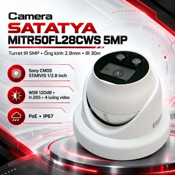 Camera Matrix Turret IR 5MP SATATYA MITR50FL28CWS