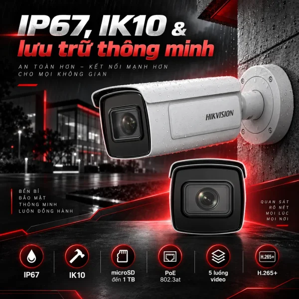 Camera nhận diện biển số xe Hikvision iDS-2CD7A46G0/S-IZHSY (Bullet)