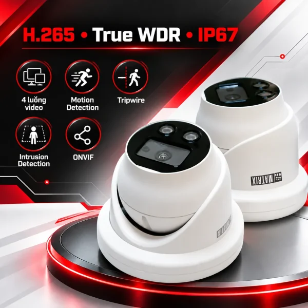 Camera Turret IR 5MP SATATYA MITR50FL60CWS với ống kính 6 mm