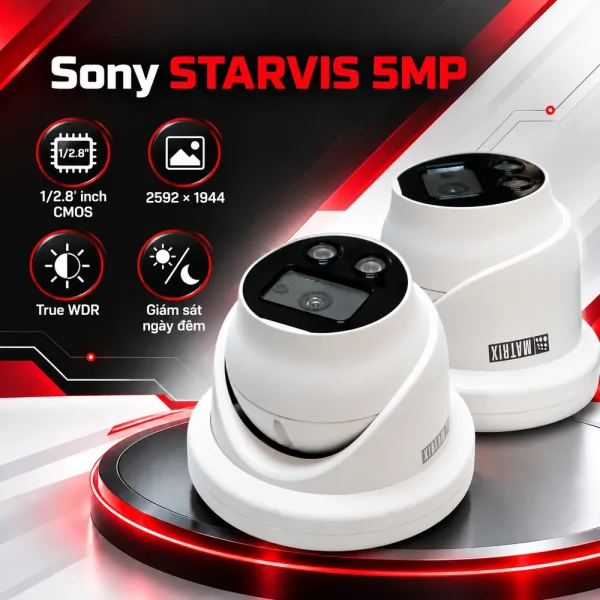 Camera Turret IR 5MP SATATYA MITR50FL60CWS với ống kính 6 mm