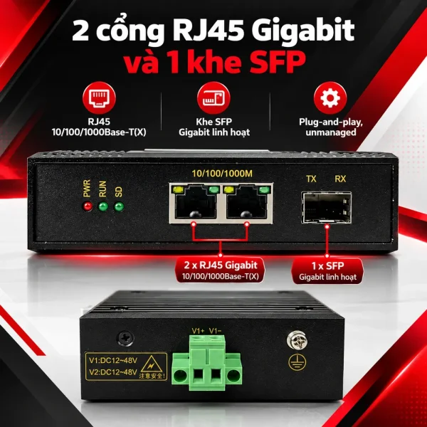 Converter Công Nghiệp Upcom IMC102G-GS
