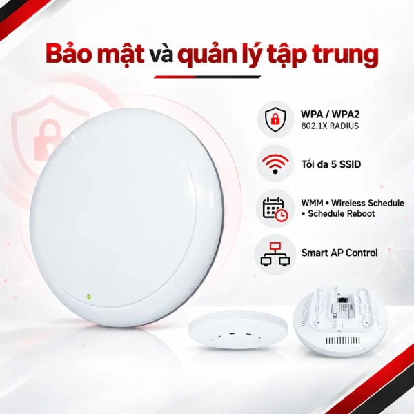 PLANET WNAP-C3220A 300Mbps PoE WiFi gắn trần