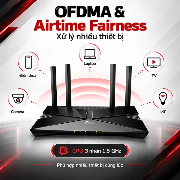 Router Wi-Fi 6 Gigabit AX1500 TP-Link Archer AX10