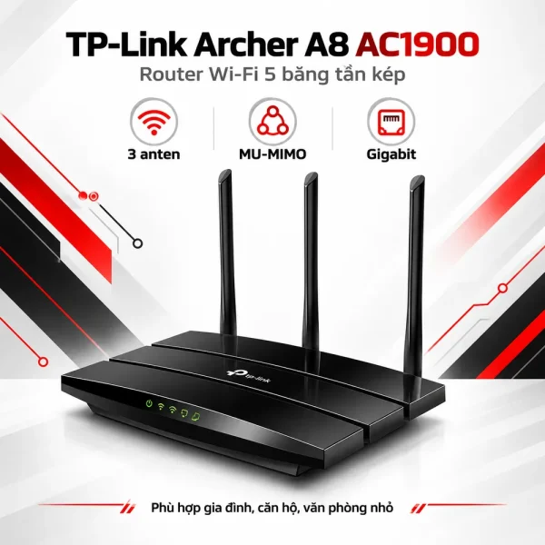 Router Wi-Fi MU-MIMO AC1900 TP-Link Archer A8