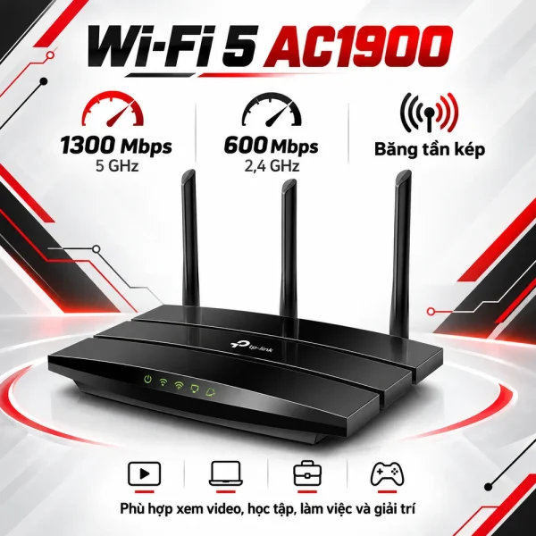 Router Wi-Fi MU-MIMO AC1900 TP-Link Archer A8
