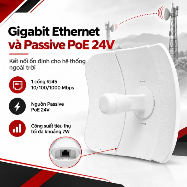 Thiết bị thu phát sóng wifi Ubiquiti LiteBeam AC LBE‑5AC‑23
