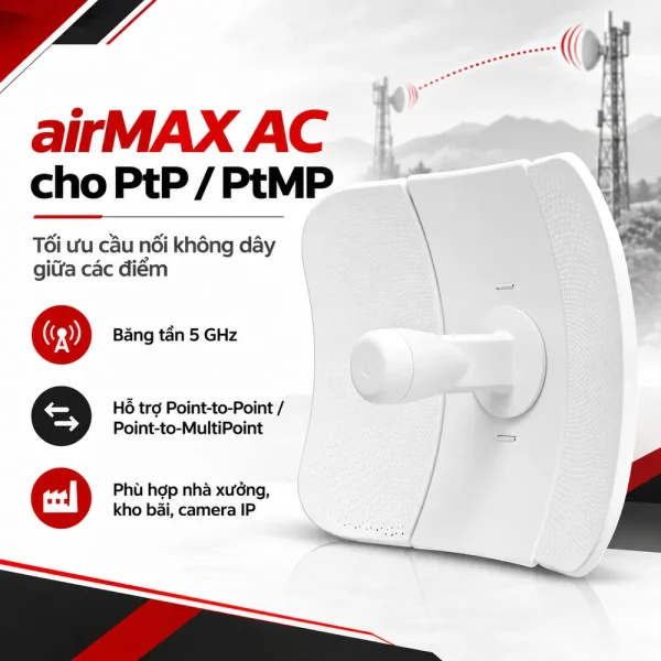 Thiết bị thu phát sóng wifi Ubiquiti LiteBeam AC LBE‑5AC‑23