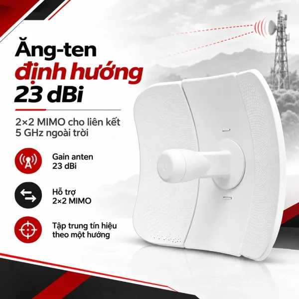 Thiết bị thu phát sóng wifi Ubiquiti LiteBeam AC LBE‑5AC‑23
