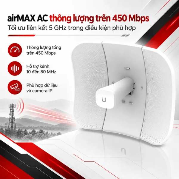 Thiết bị thu phát sóng wifi Ubiquiti LiteBeam LBE‑5AC‑Gen2