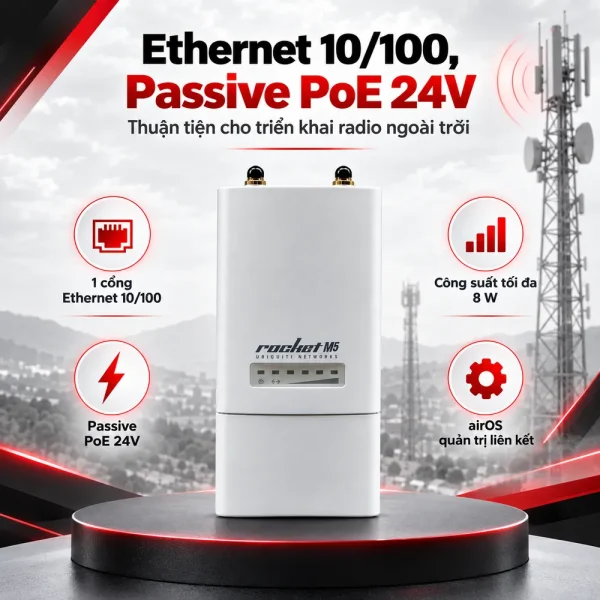 Thiết bị thu phát sóng wifi Ubiquiti Rocket M5