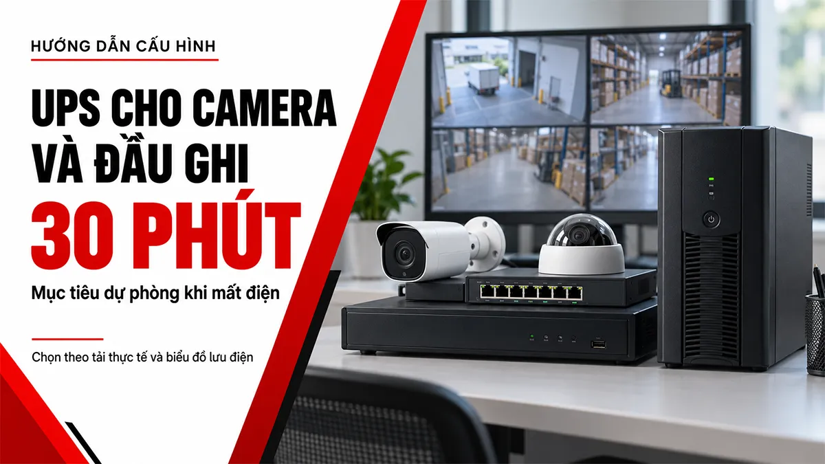 ups cho camera và đầu ghi trong 30p