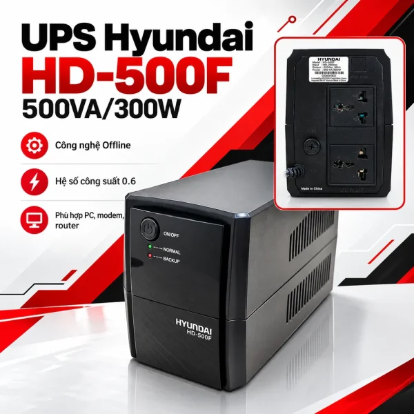 UPS Hyundai 500VA/300W Offline HD-500F