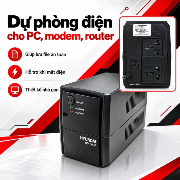 UPS Hyundai 500VA/300W Offline HD-500F