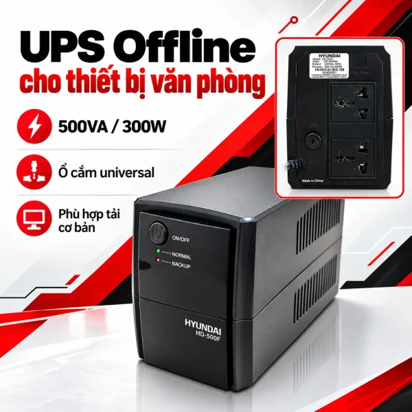 UPS Hyundai 500VA/300W Offline HD-500F