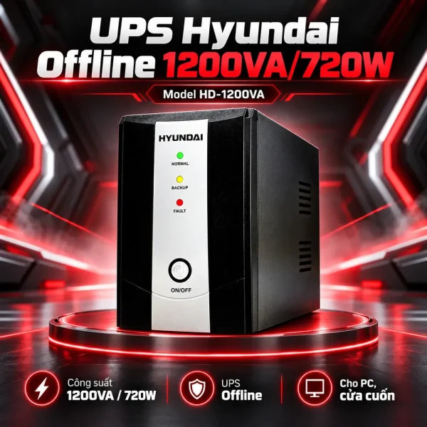 UPS Hyundai Offline 1200VA/720W HD-1200VA