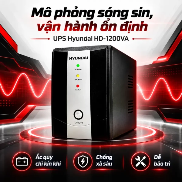 UPS Hyundai Offline 1200VA/720W HD-1200VA