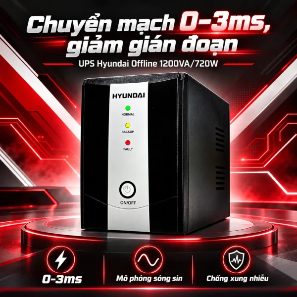UPS Hyundai Offline 1200VA/720W HD-1200VA