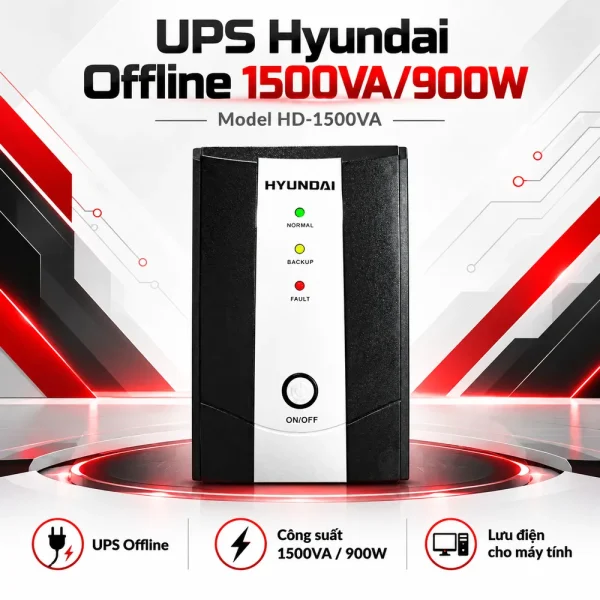 UPS Hyundai Offline 1500VA/900W HD-1500VA