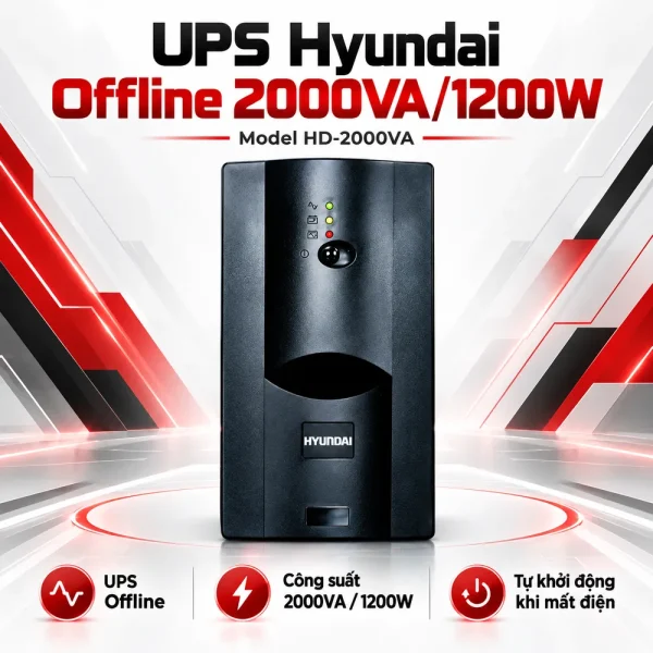 UPS Hyundai Offline 2000VA/1200W HD-2000VA