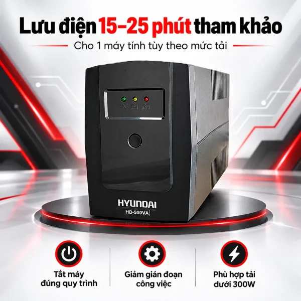 UPS Hyundai Offline 500VA/300W HD-500VA