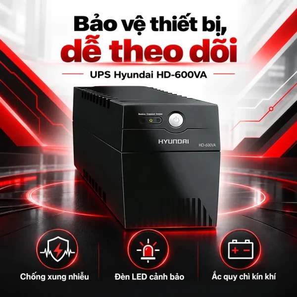 UPS Hyundai Offline 600VA/360W HD-600VA