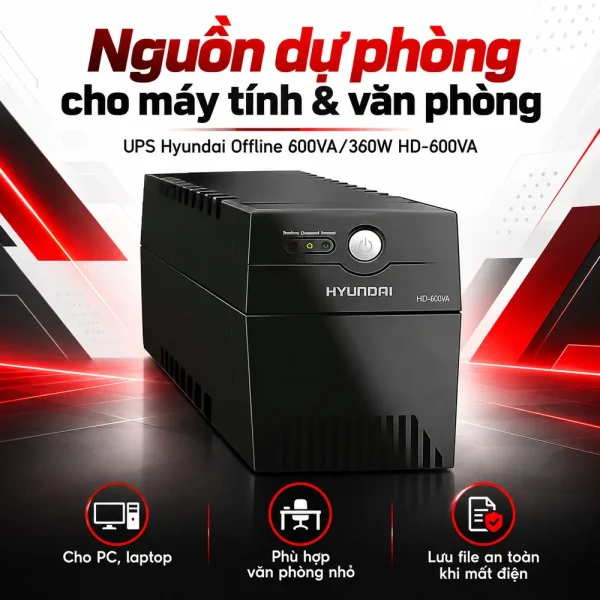 UPS Hyundai Offline 600VA/360W HD-600VA