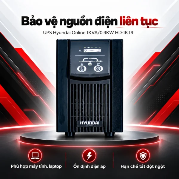 UPS Hyundai Online 1KVA/0.9W HD-1KT9